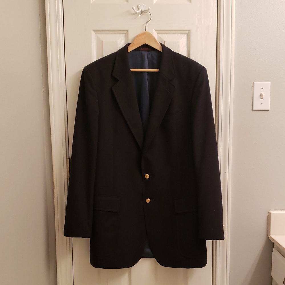 Classic Dark Blue Men's Blazer by Christopher Brooks
